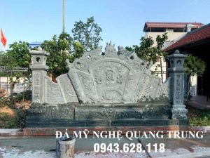 Mẫu Cuốn thư đá đẹp Nhà thờ họ